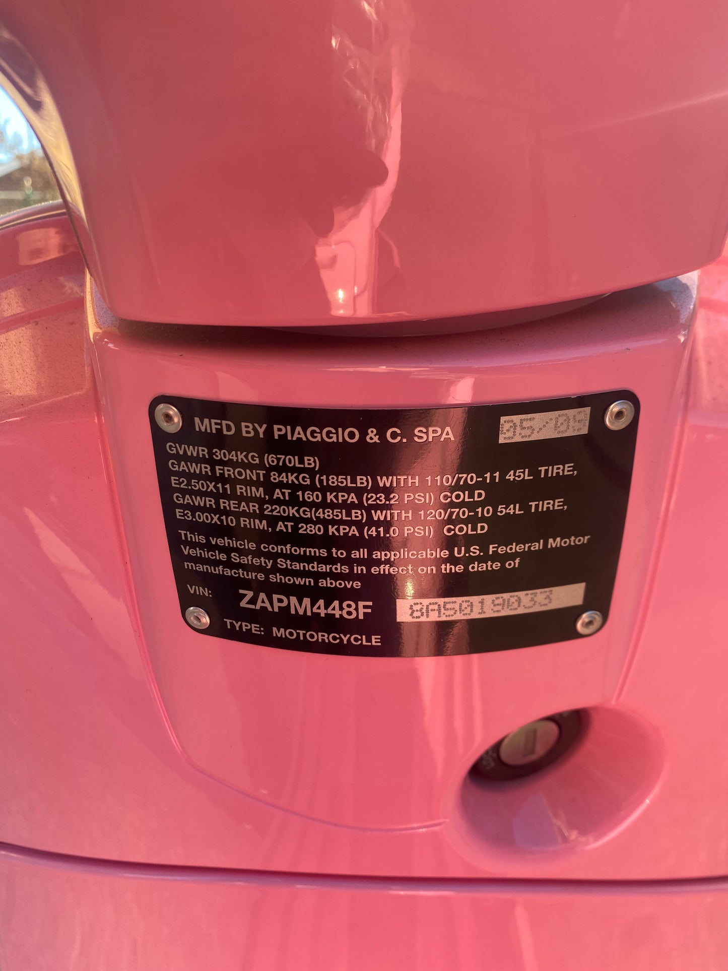 Pink Piaggio Vespa